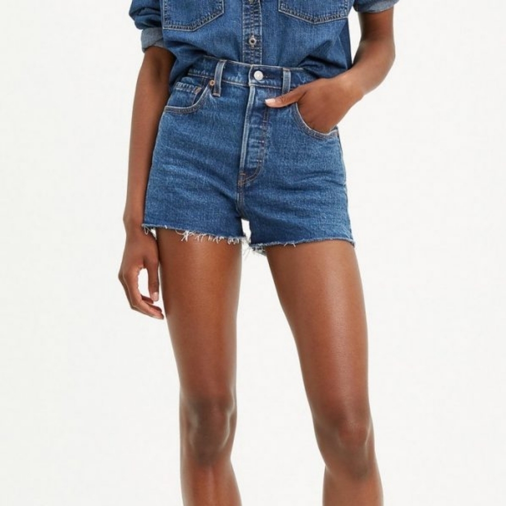 Blue Dark Wash Levi Short